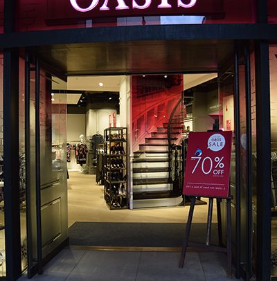 Oasis Shop Fit-Out for retail store on High Street