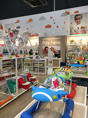 mothercare shop fitting layout installed